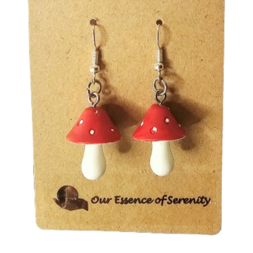 Magical Mushroom Earrings-NWT-1.75 inches